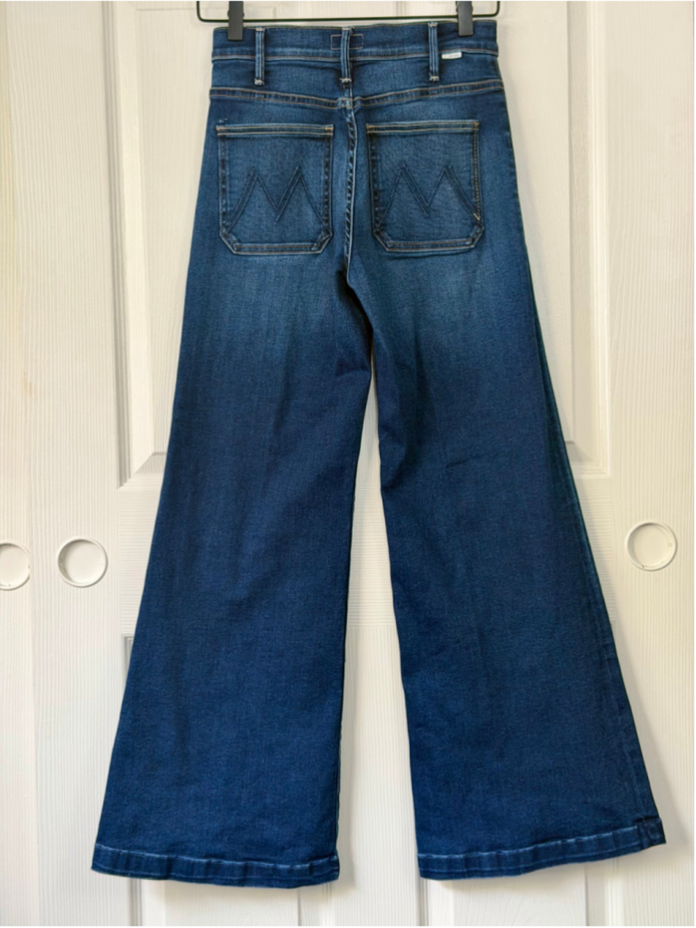NWT MOTHER Lil’ Hustler Roller Patch Pocket Sneak Jeans 26 Petite wide leg - Picture 2 of 8